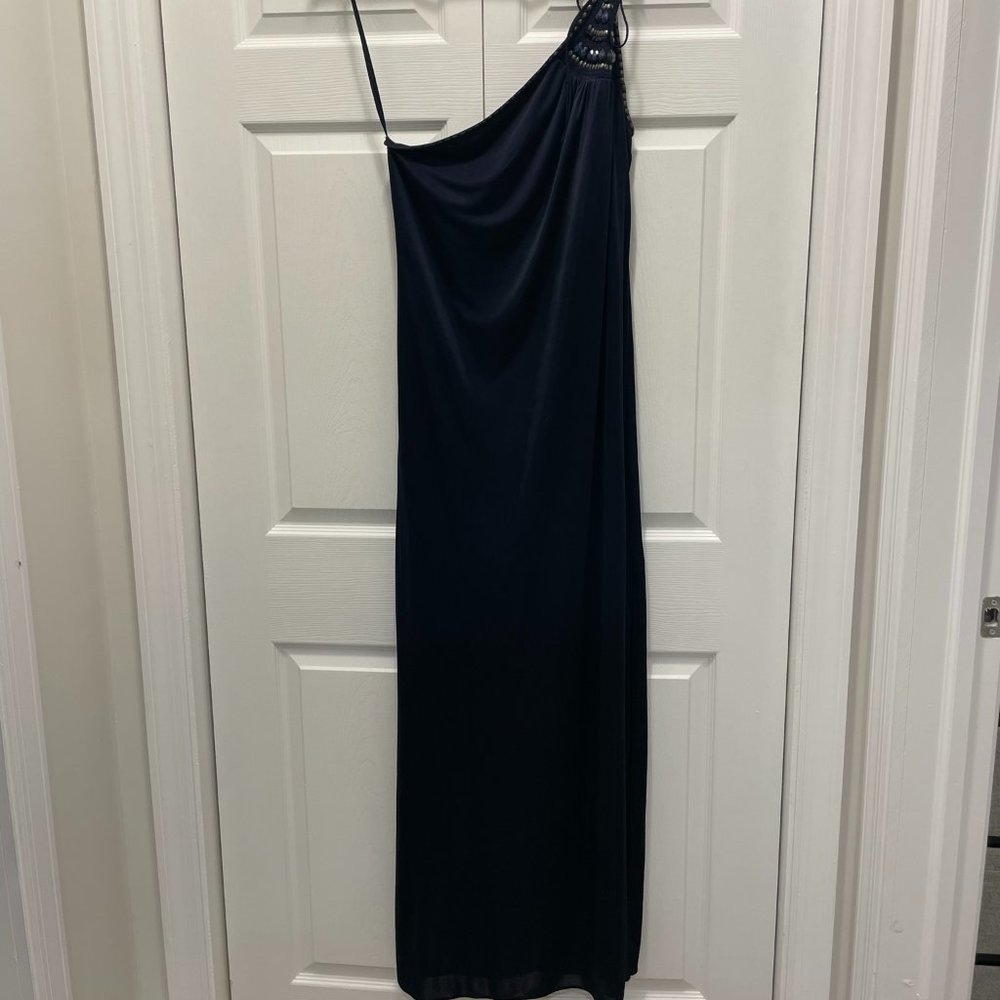 BCBG floor length navy blue semi-formal/formal dress size M